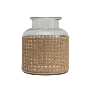Glass Cane Wrapped Vase