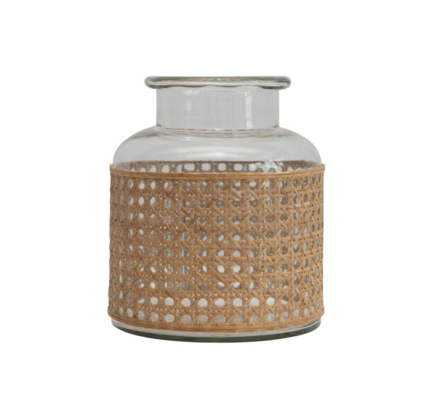 Glass Cane Wrapped Vase