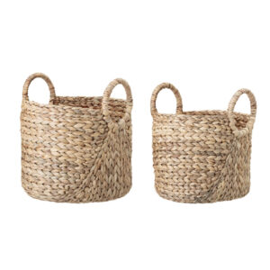 Seagrass Baskets with Round Handles (set of 2)