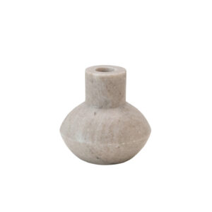 Marble Taper Holder Beige