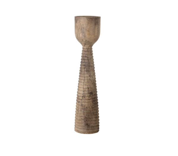 Hand Carved Mango Wood Candleholder