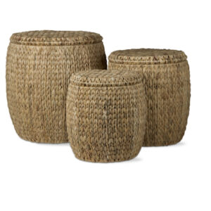 Water Hyacinth Storage Ottoman