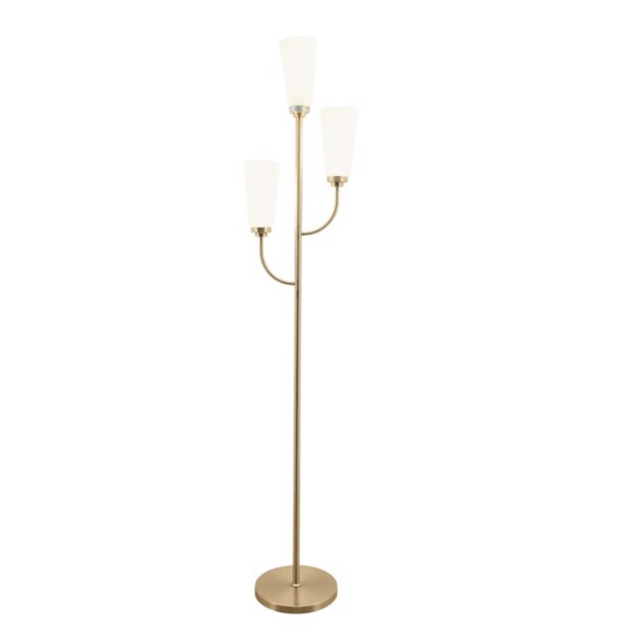 Frosted Glass 3 Bulb Floor Lamp Addie Birch
