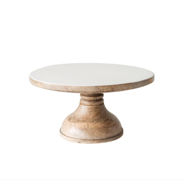 Mango Wood Pedestal Tray