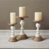 Two-Tone Wooden Rustic Candlestick - Image 3