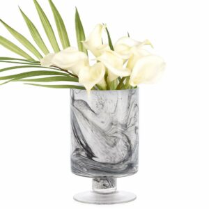 Marble Ink Swirl Glass Vase