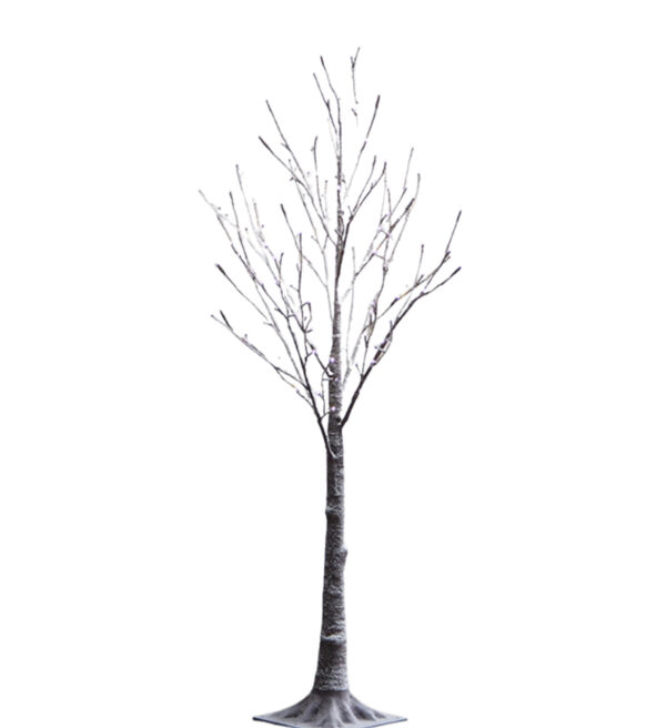Lighted Snowy Tree