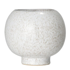 Stoneware Planter Reactive Glaze White