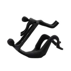 8” Mother and Child Deco Black