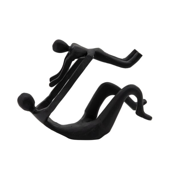8” Mother and Child Deco Black