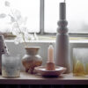 Round Stoneware Vase with Taupe Latex Glaze - Image 2