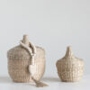 Paulownia Wood Beads with Heart Icon and Jute Tassel - Image 2
