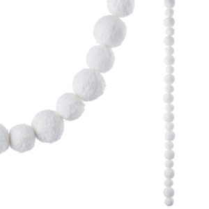 4’ Snowball Pinecone Garland