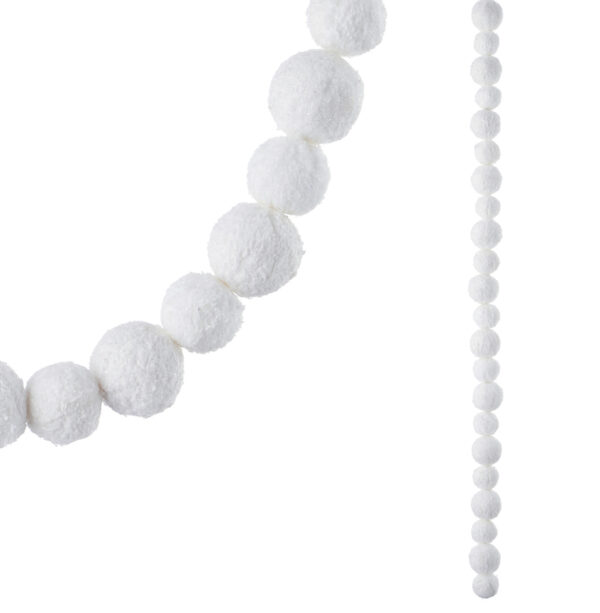 4’ Snowball Pinecone Garland
