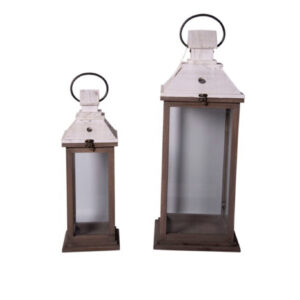 Wood Lanterns (set of 2)