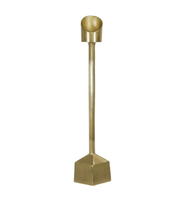 Aluminum Pillar Candleholder in Gold
