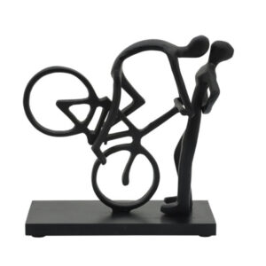 Cyclist Kissing in Black