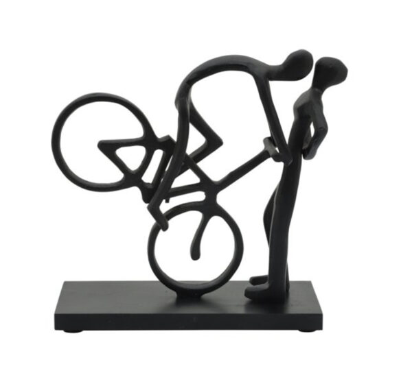 Cyclist Kissing in Black