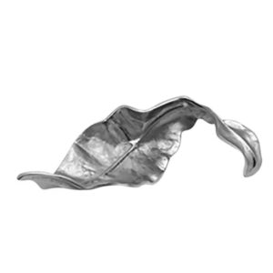 Metal 20” Curled Leaf in Silver