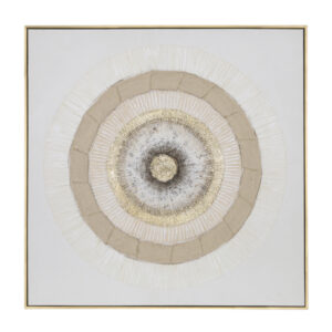 Hand Painted Circles on Canvas Framed