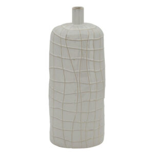 Textured Vase in White
