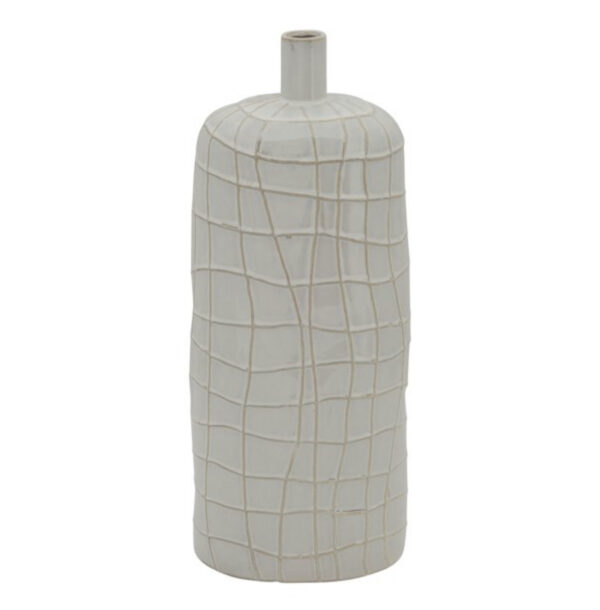 Textured Vase in White