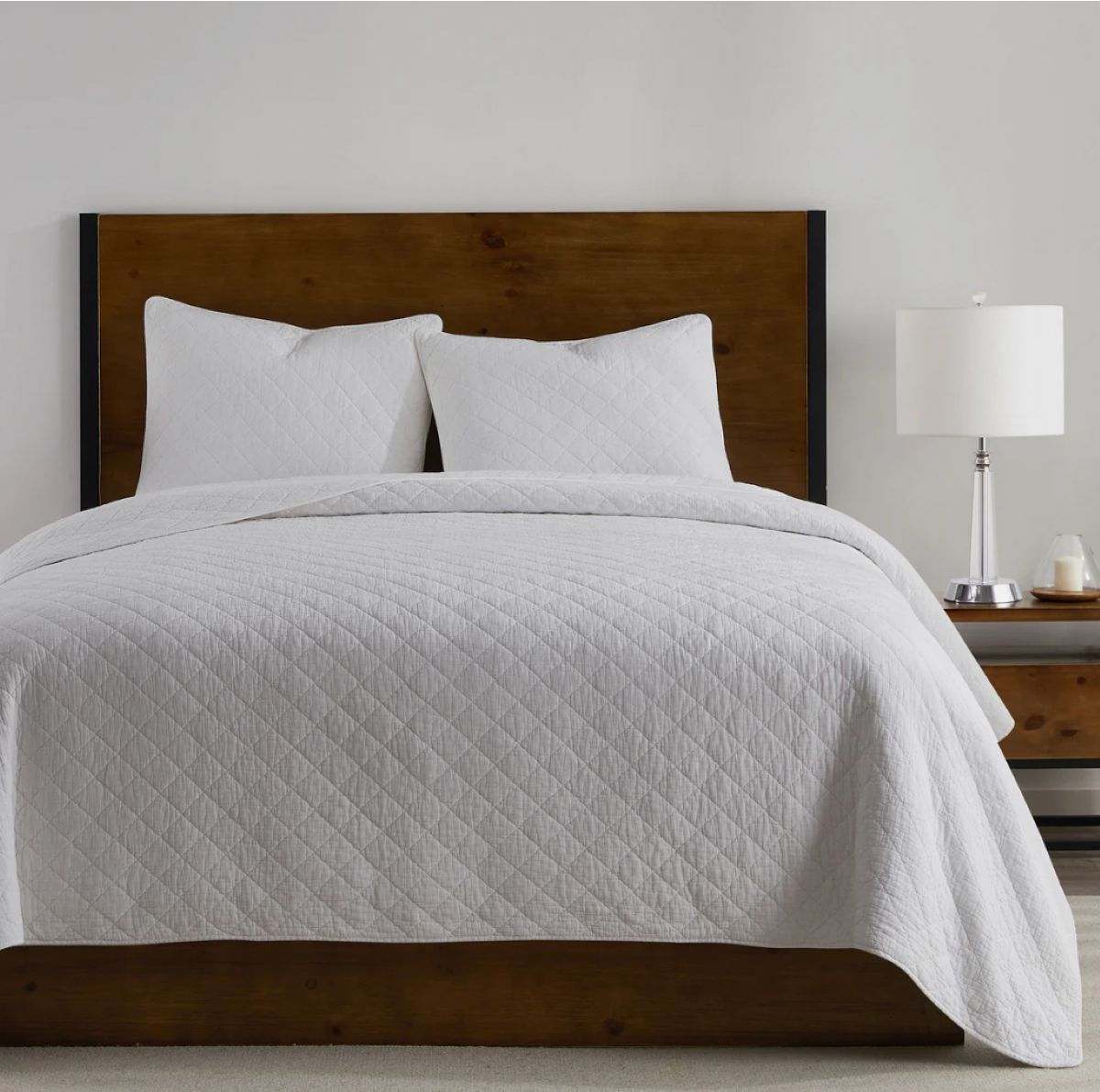 Stonewashed Cotton Gauze Quilt Set - King/Cal King (vintage white)