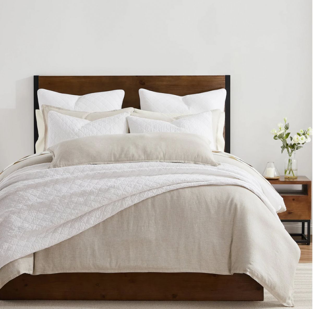 Stonewashed Cotton Gauze Quilt Set - King/Cal King (vintage white) - Image 3