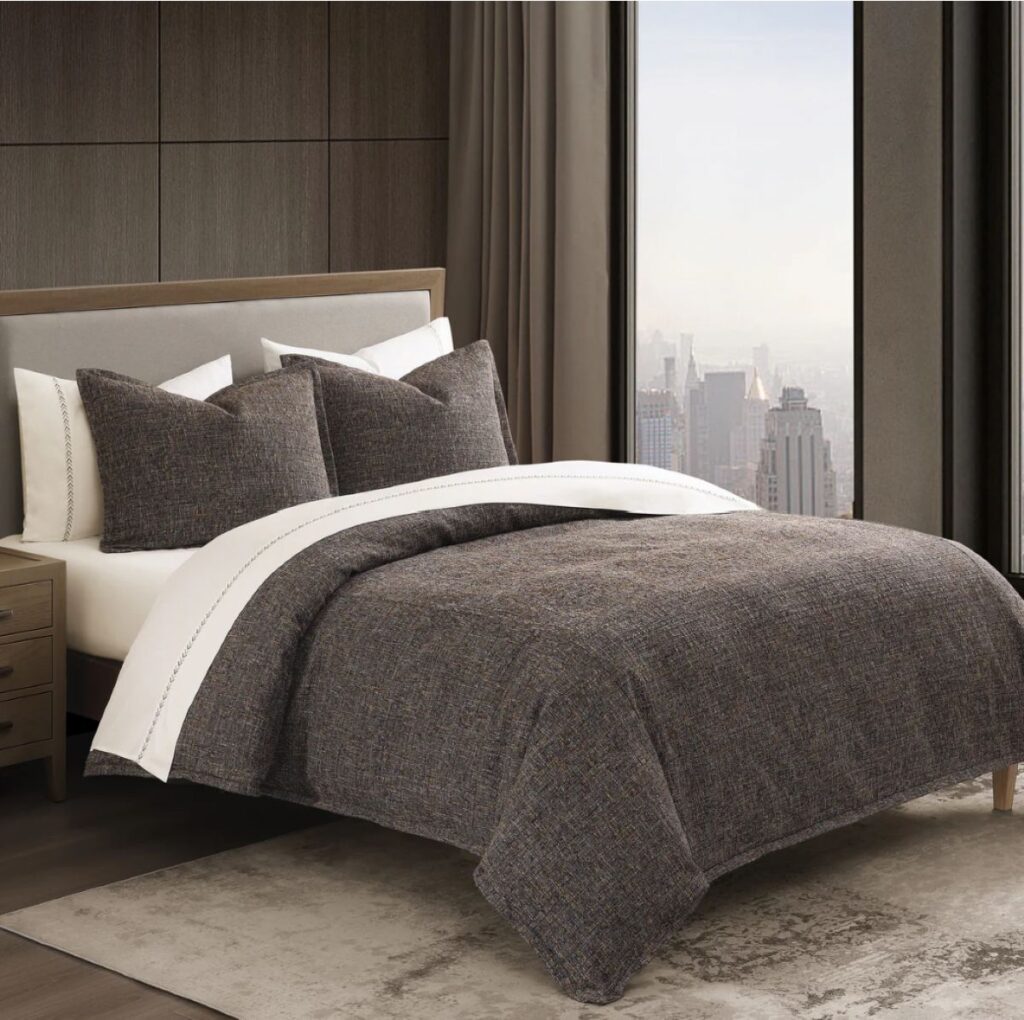 Tweed Duvet set in brown by HiEnd Accents